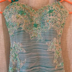 Blue Mermaid Prom Dress